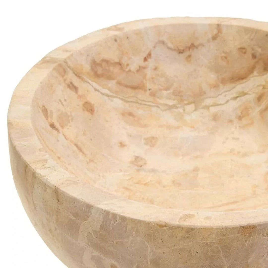 Santino Chocolate Marble Pedestal Bowl