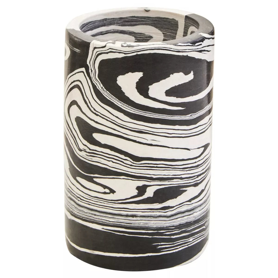 Helsa Black & White Marble Two Way Candle Holder