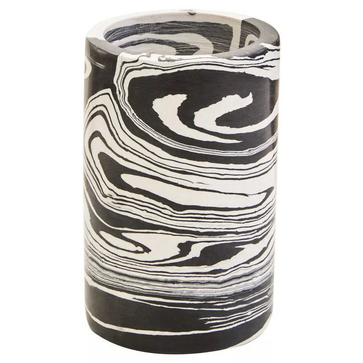 Helsa Black & White Marble Two Way Candle Holder