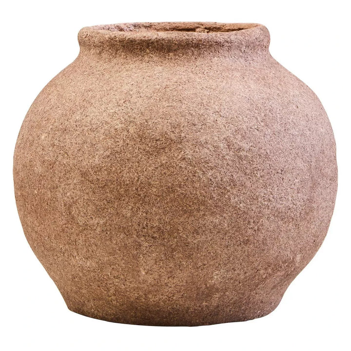 Sanai Cotton Mache & Coco Shell Round Vase