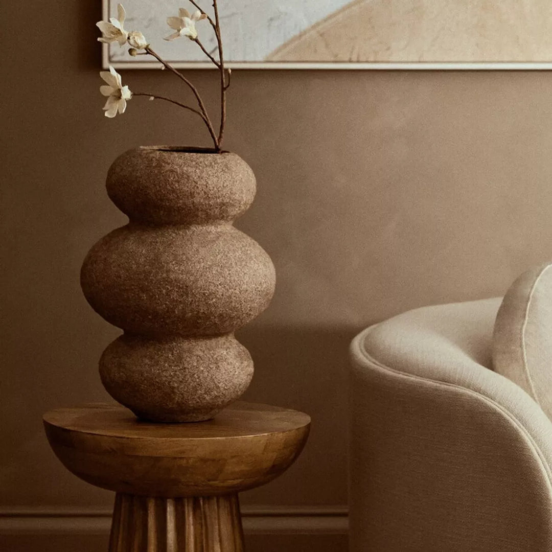 Sanai Cotton Mache & Coco Shell Bubble Vase