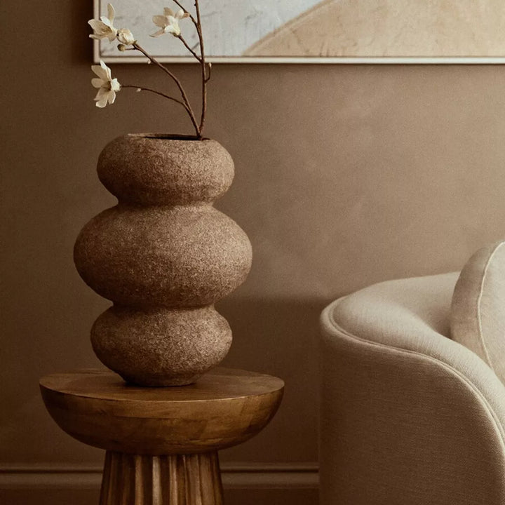 Sanai Cotton Mache & Coco Shell Bubble Vase