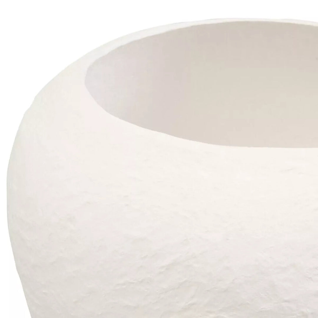Sanai Cotton Mache Large Planter - White