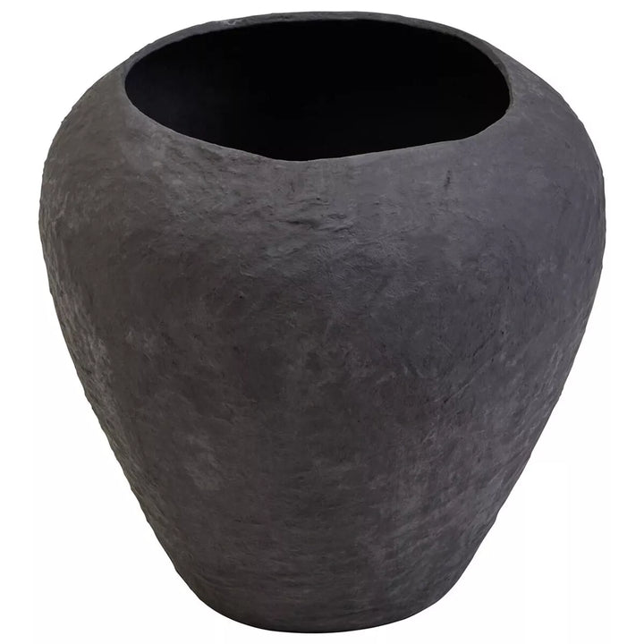 Sanai Cotton Mache Large Planter - Black