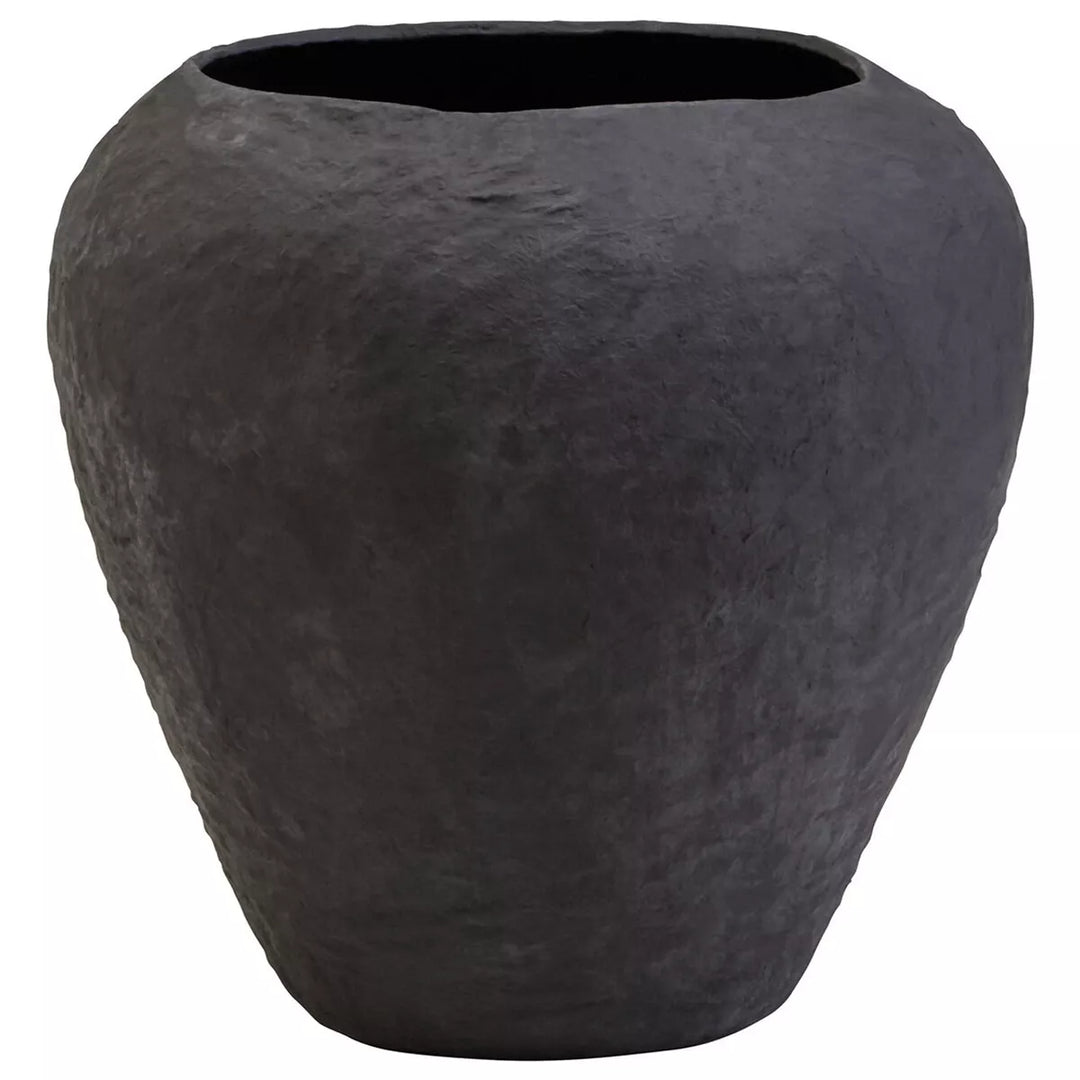 Sanai Cotton Mache Large Planter - Black