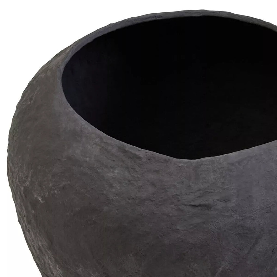 Sanai Cotton Mache Large Planter - Black