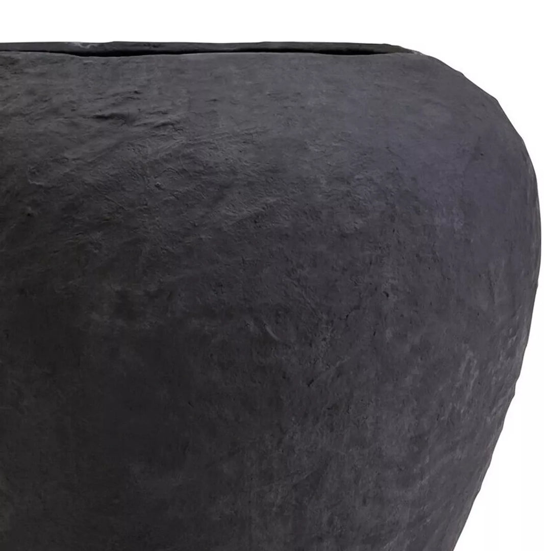 Sanai Cotton Mache Large Planter - Black