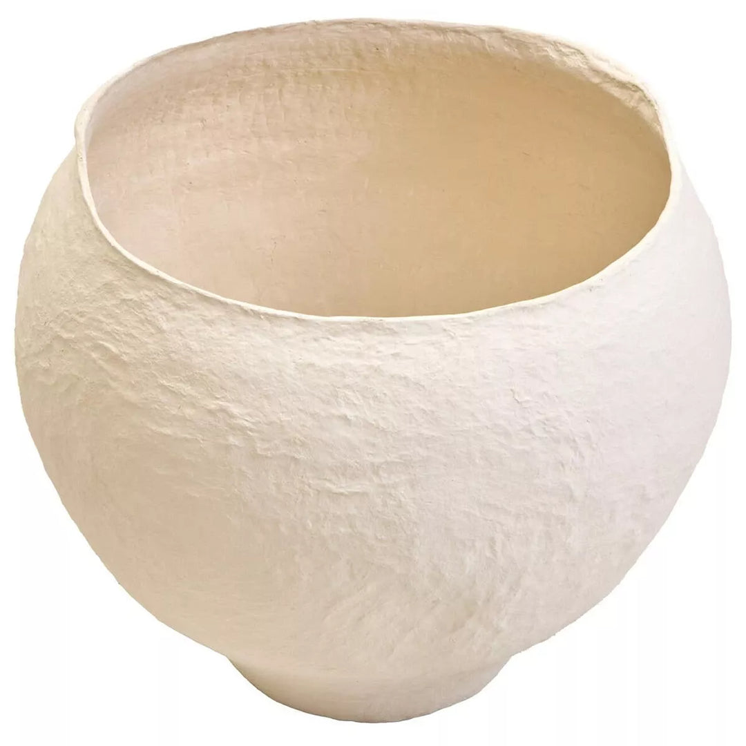 Sanai Cotton Mache Large Planter - Beige
