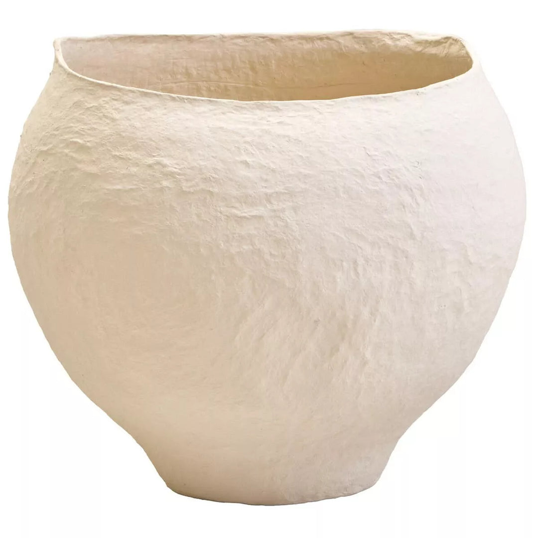 Sanai Cotton Mache Large Planter - Beige