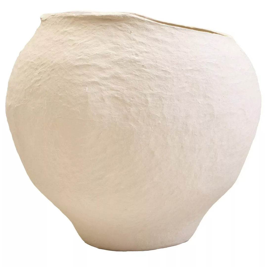 Sanai Cotton Mache Large Planter - Beige