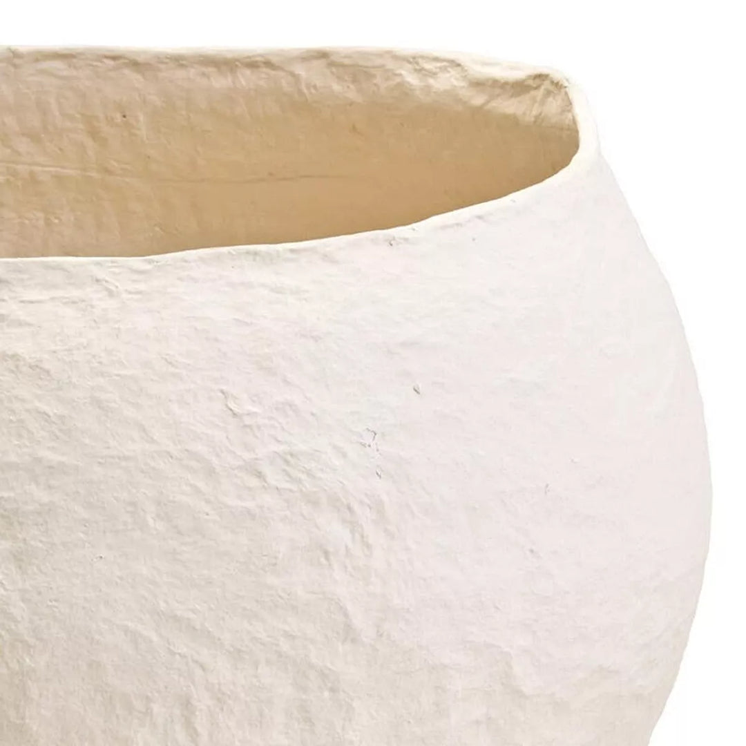Sanai Cotton Mache Large Planter - Beige