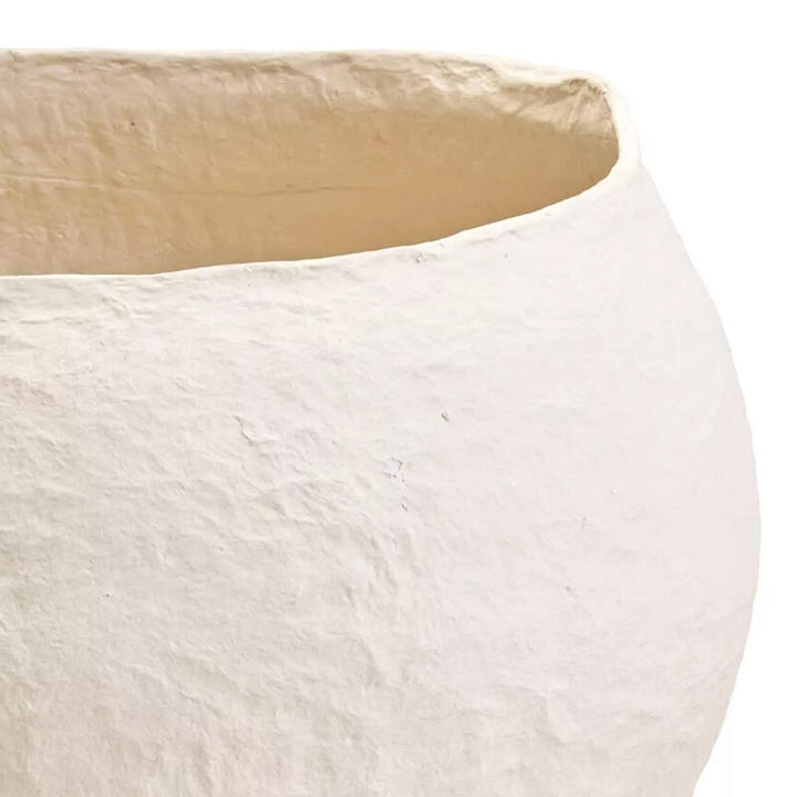 Sanai Cotton Mache Large Planter - Beige