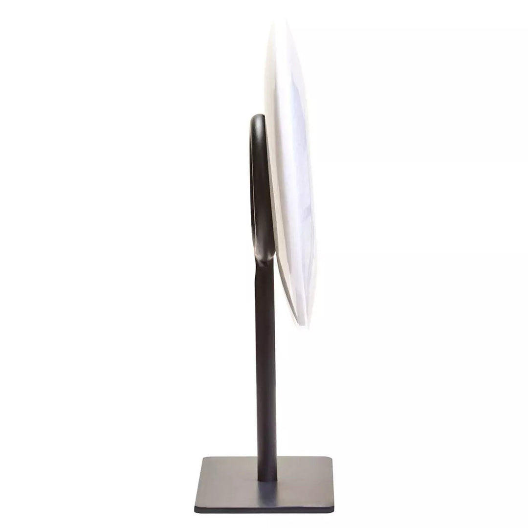 Zoro Round Marble Disc Sculpture - White