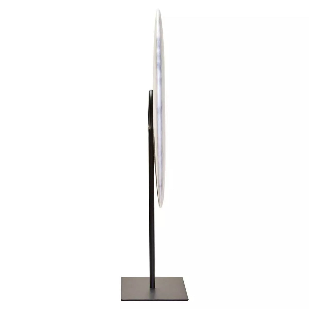 Zoro Round Marble Disc Sculpture - White