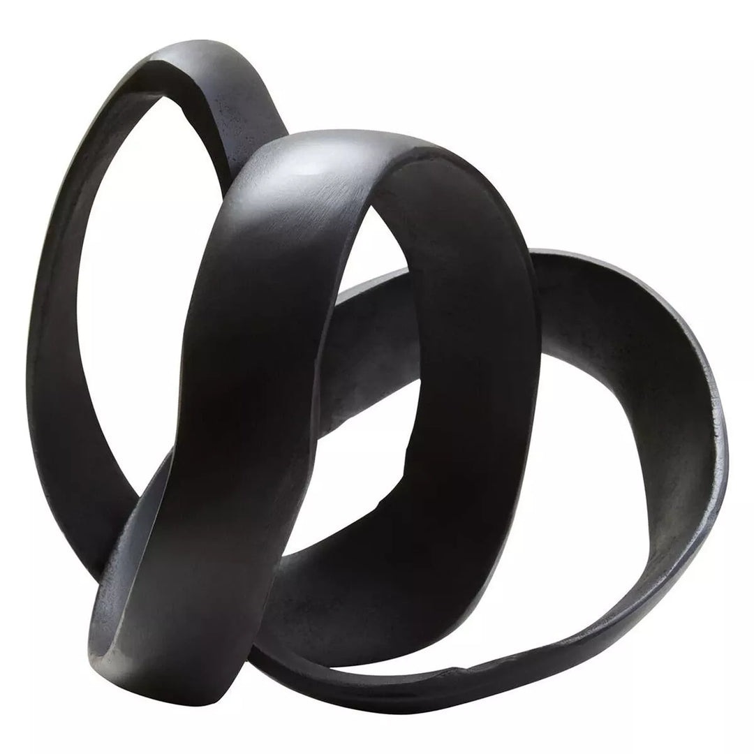 Prato Finish Knot Sculpture - Matte Black Nickel