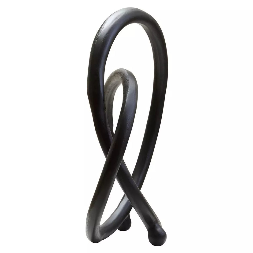 Prato Finish Twist Sculpture - Matte Black Nickel