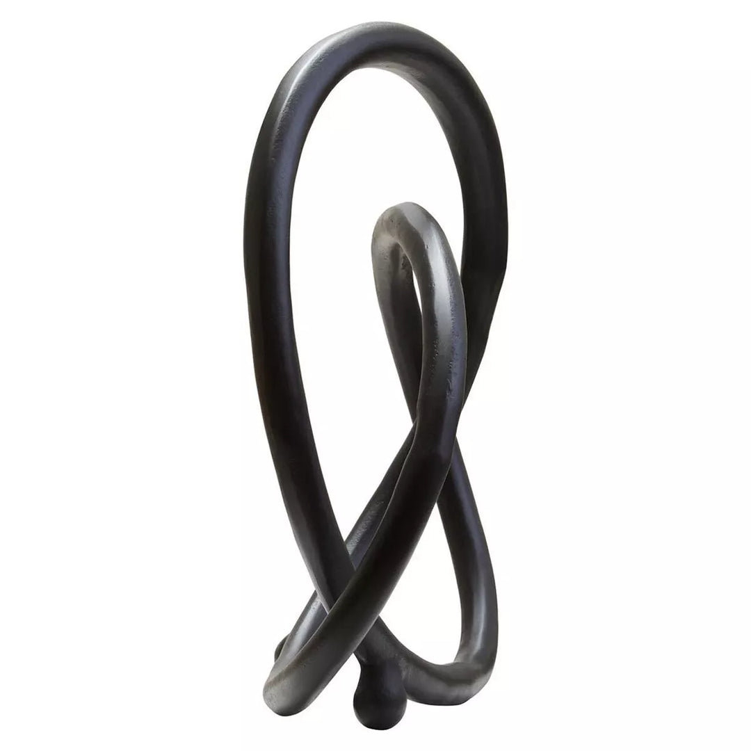 Prato Finish Twist Sculpture - Matte Black Nickel