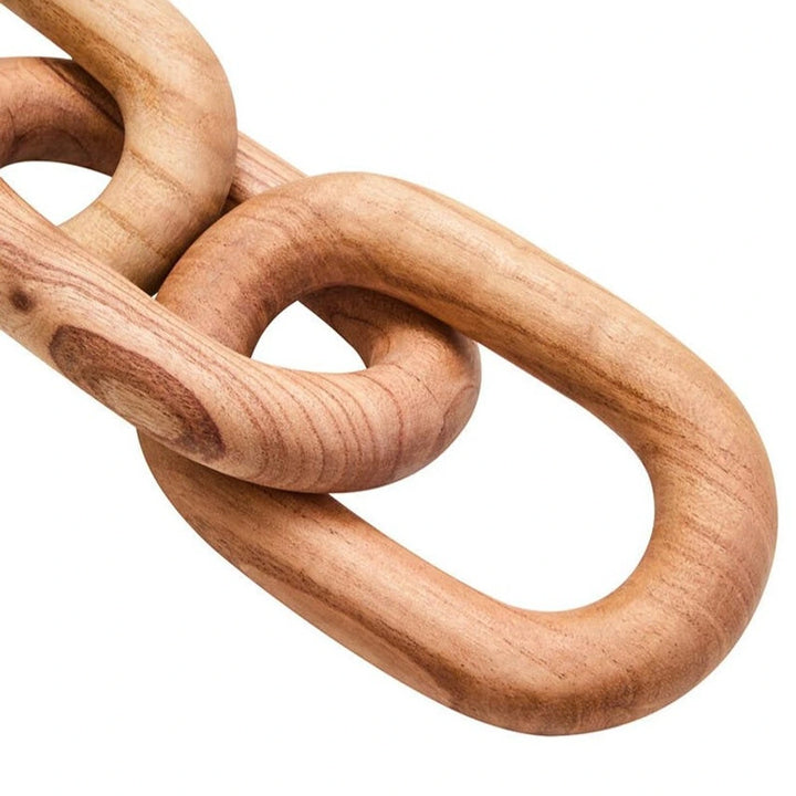 Cato Wooden Link Chain Scuplture - Natural