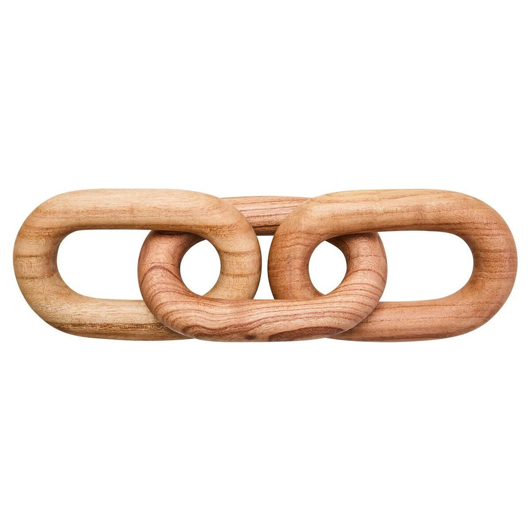 Cato Wooden Link Chain Scuplture - Natural