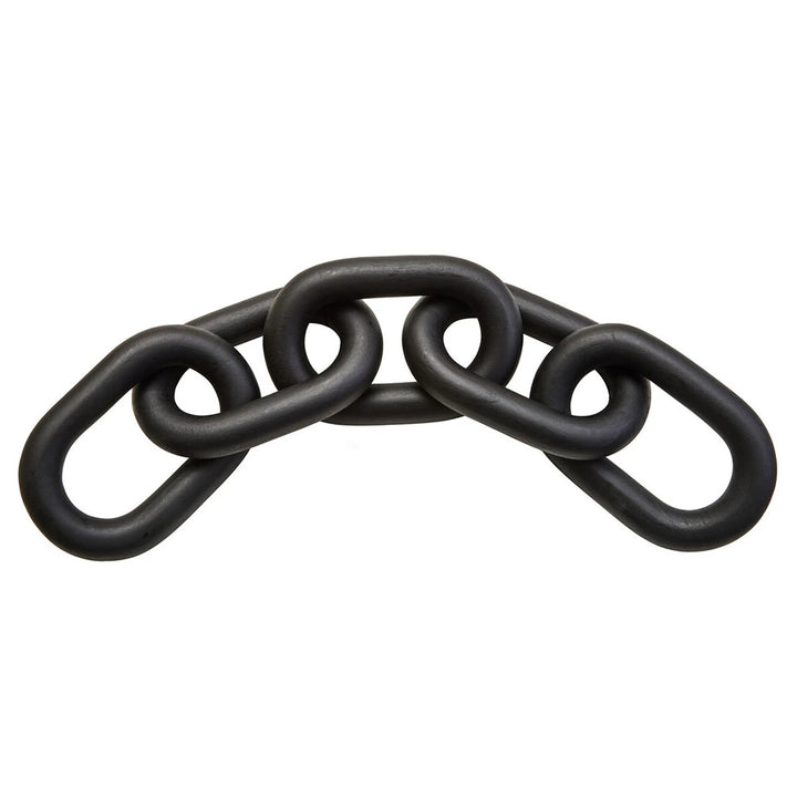 Cato Wooden Link Chain Scuplture - Black