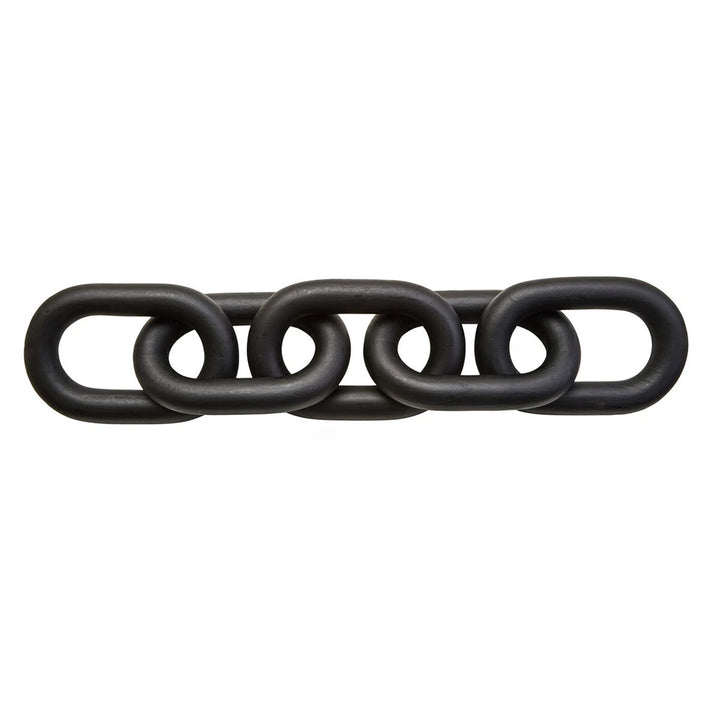 Cato Wooden Link Chain Scuplture - Black