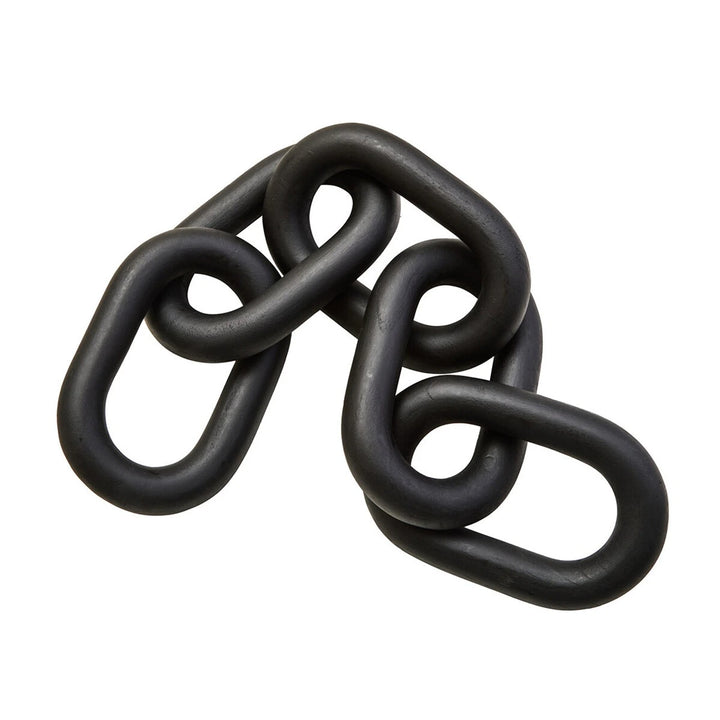 Cato Wooden Link Chain Scuplture - Black