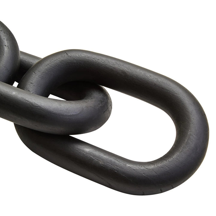 Cato Wooden Link Chain Scuplture - Black