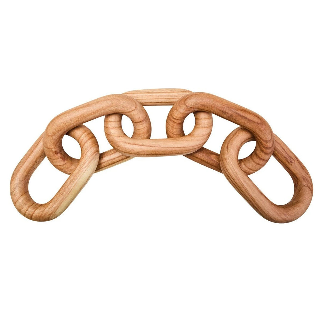 Cato Wooden Link Chain Scuplture - Natural