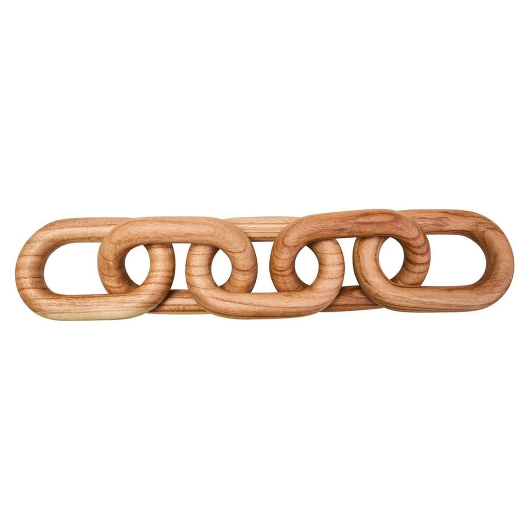 Cato Wooden Link Chain Scuplture - Natural