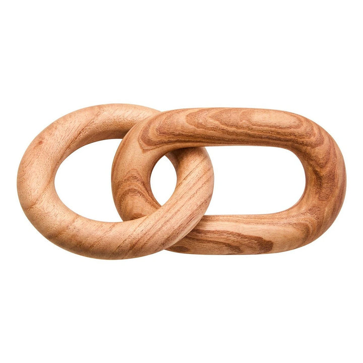Cato Wooden Link Chain Scuplture - Natural