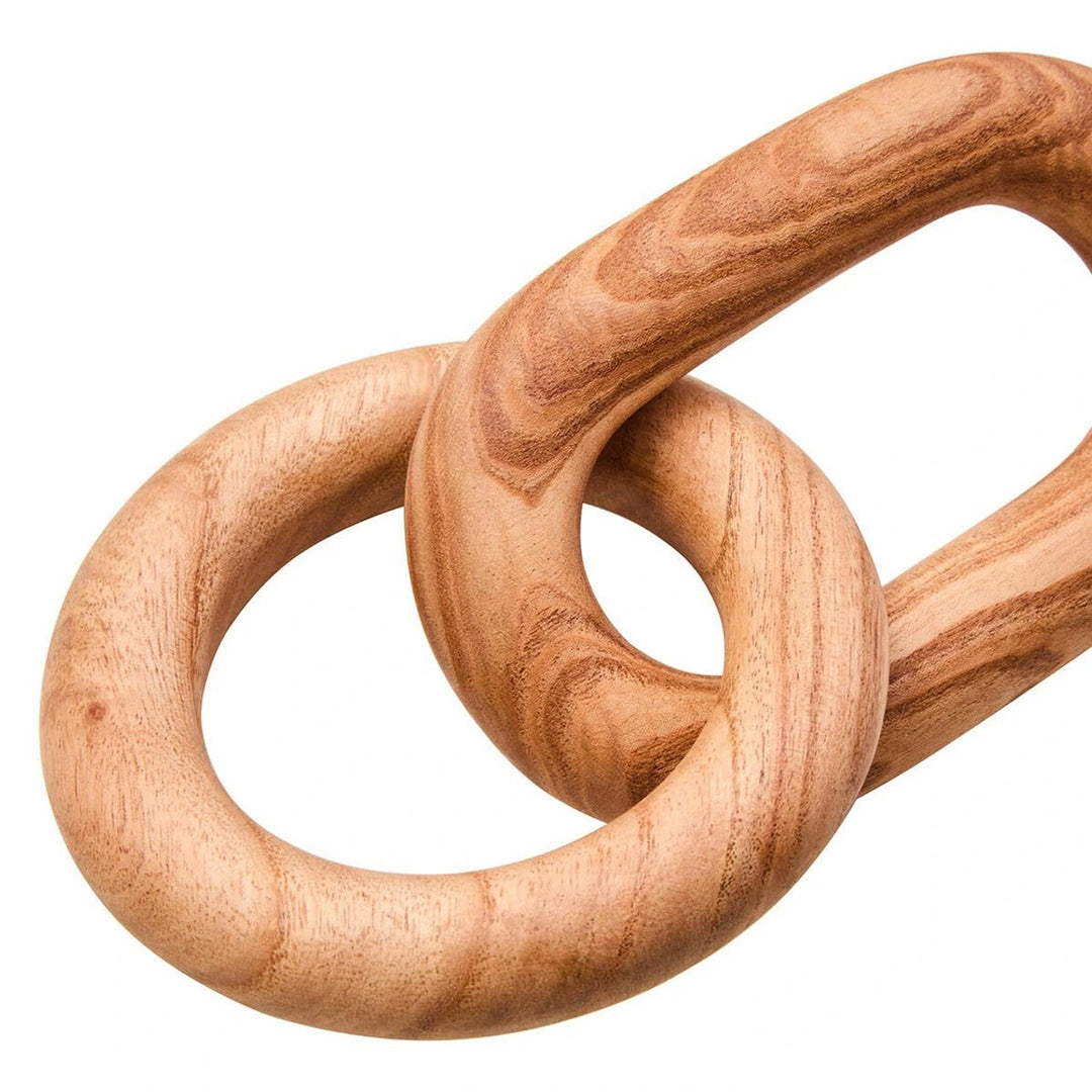 Cato Wooden Link Chain Scuplture - Natural
