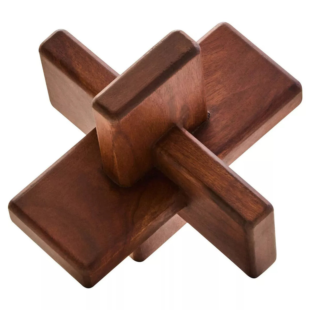 Cato Brown Wood Abstract Sculpture