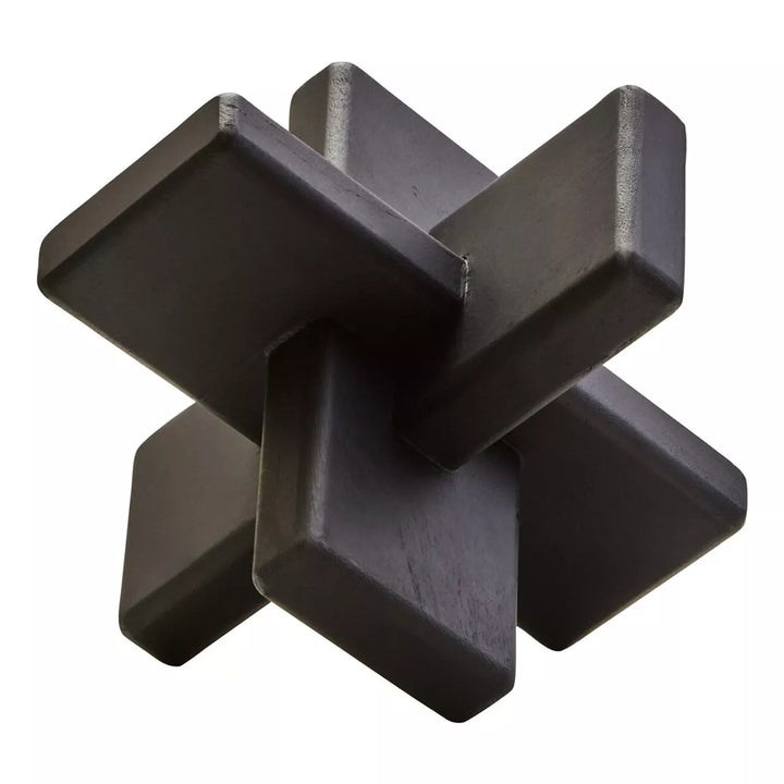Cato Black Wood Abstract Sculpture