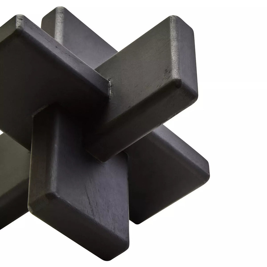 Cato Black Wood Abstract Sculpture