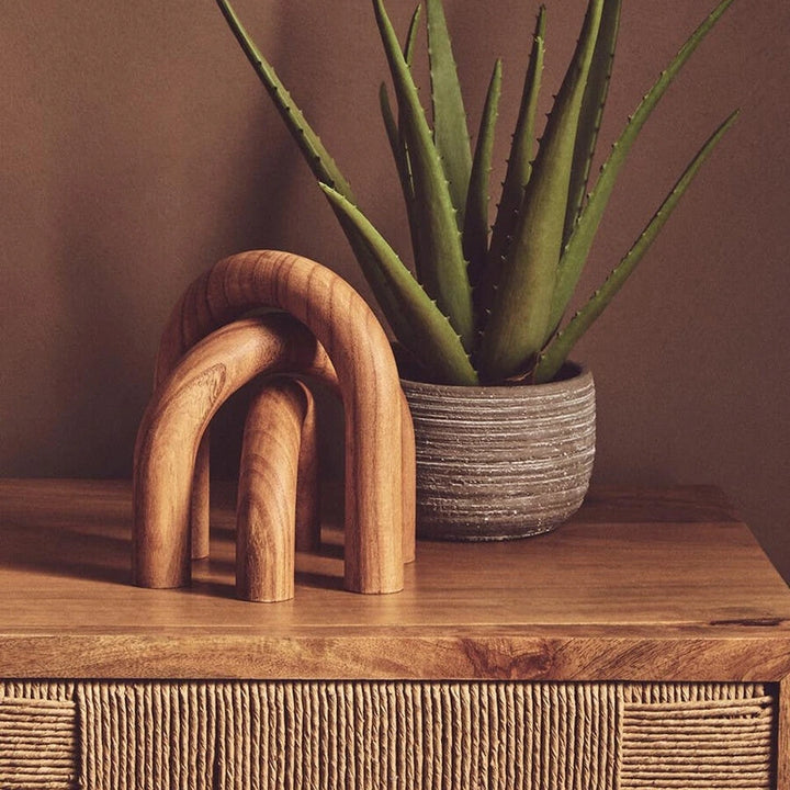 Cato Natural Wood 3 Arch Sculpture