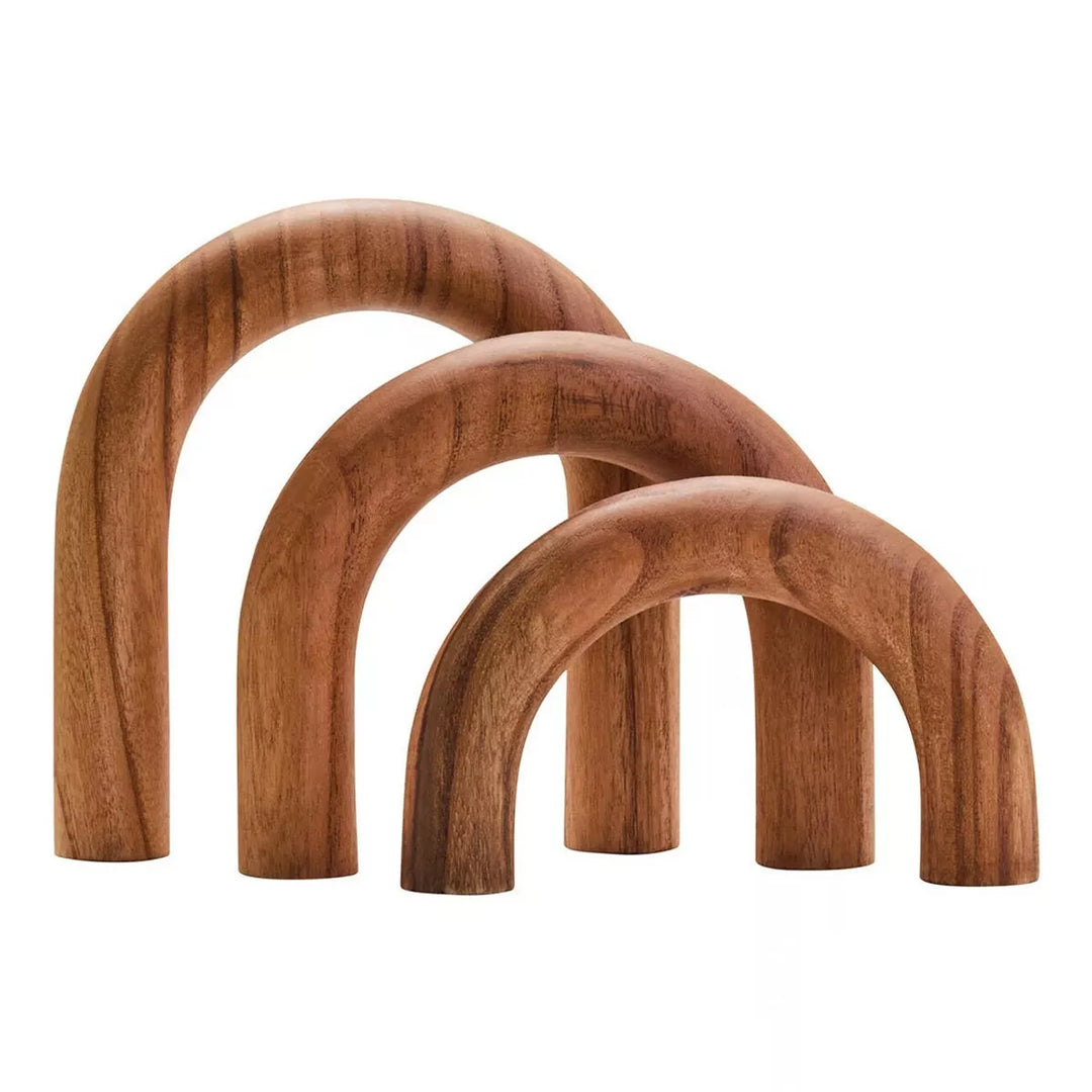 Cato Natural Wood 3 Arch Sculpture