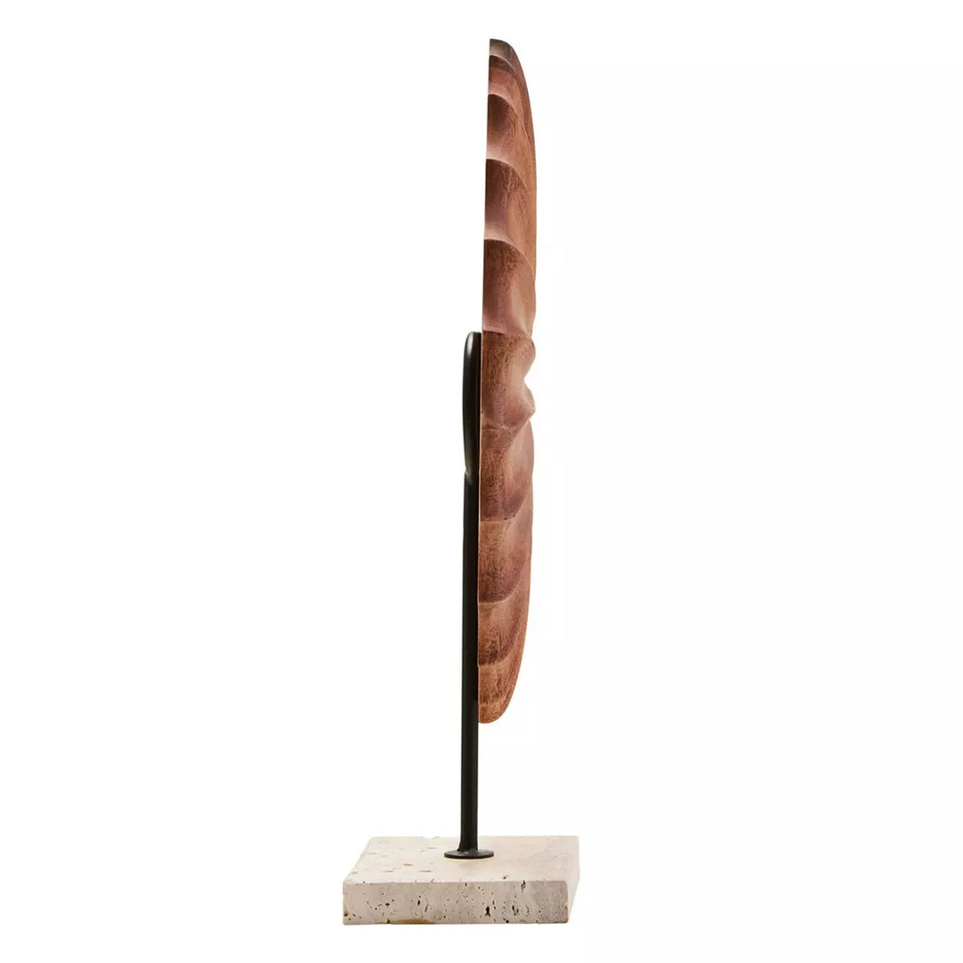 Westo Natural Wood Travertine Base Round Sculpture