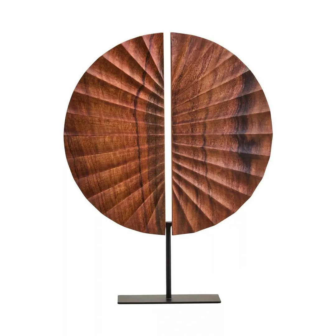 Westo Brown Wood Black Base Sculpture
