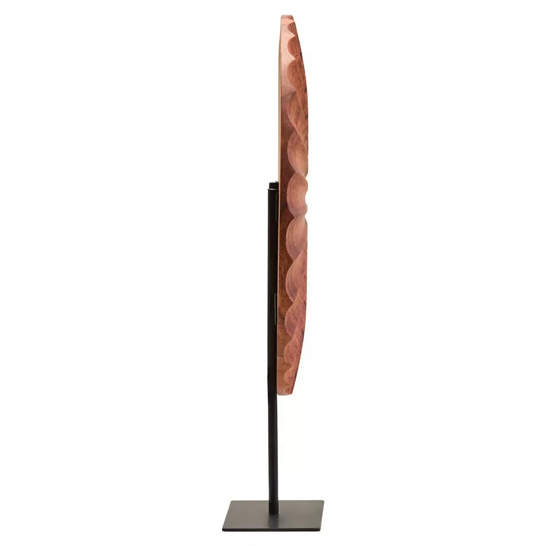 Westo Brown Wood Black Base Sculpture