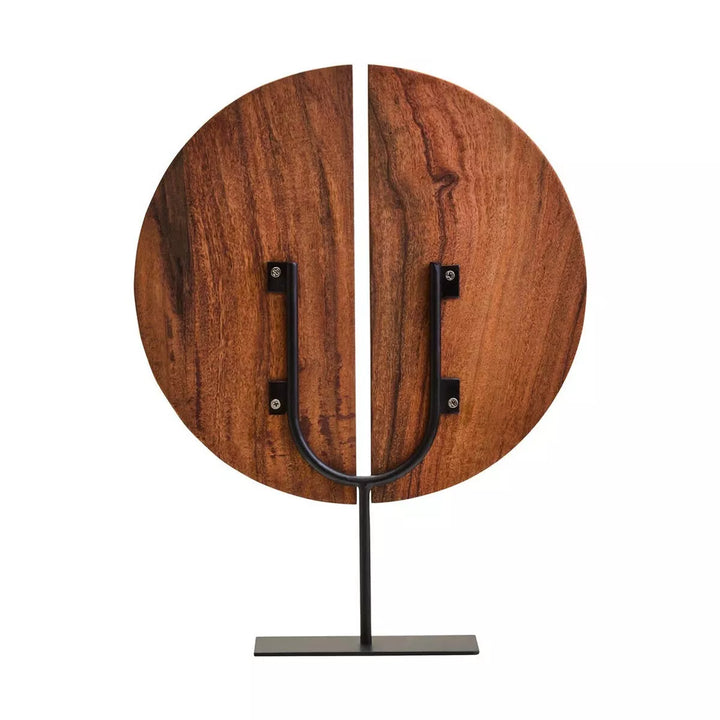 Westo Brown Wood Black Base Sculpture