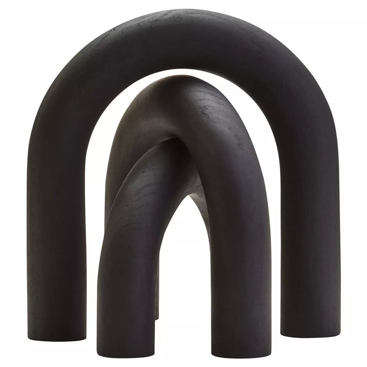 Cato Black Wood 3 Arch Sculpture