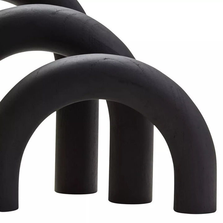 Cato Black Wood 3 Arch Sculpture