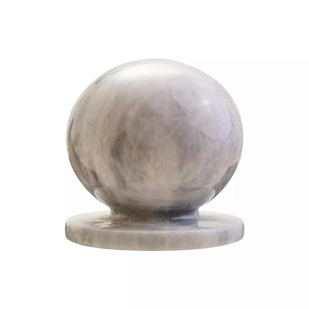 Zoro Marble Ball Sculpture - White