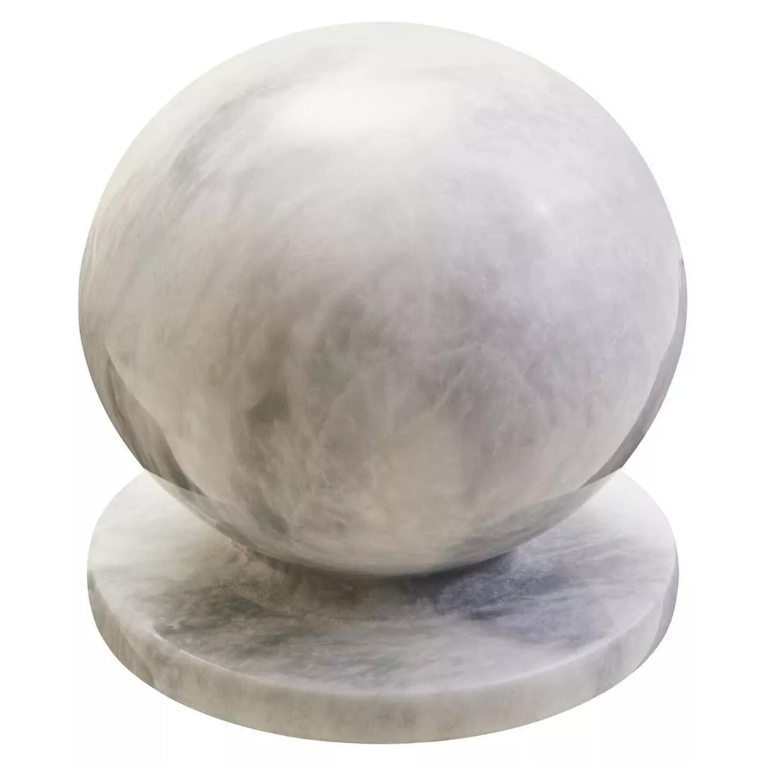 Zoro Marble Ball Sculpture - White