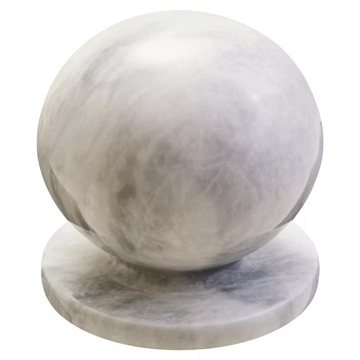 Zoro Marble Ball Sculpture - White