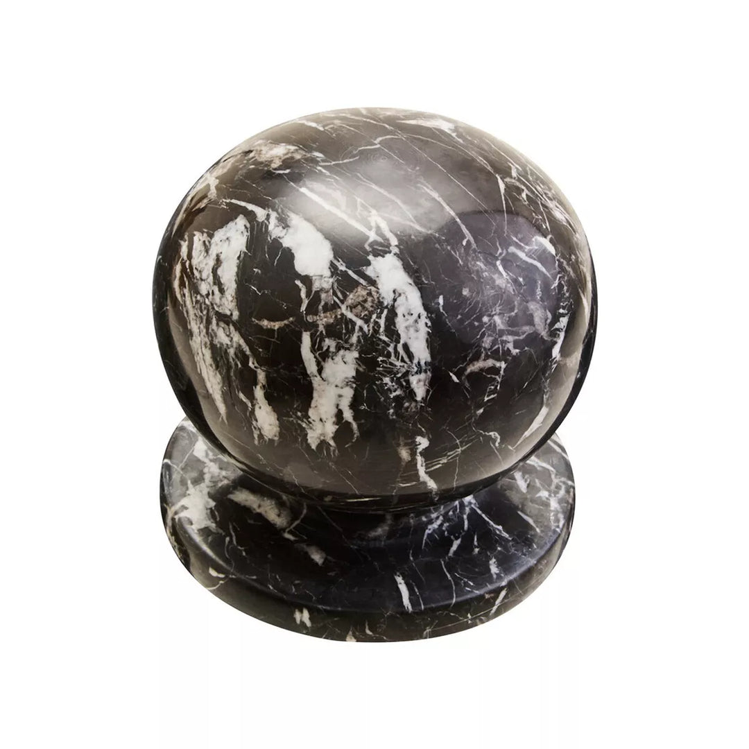 Zoro Veined Marble Ball Sculpture - Black & White