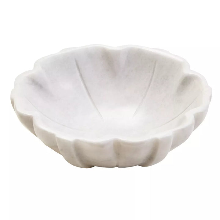 Zoro Marble Lotus Bowl - White