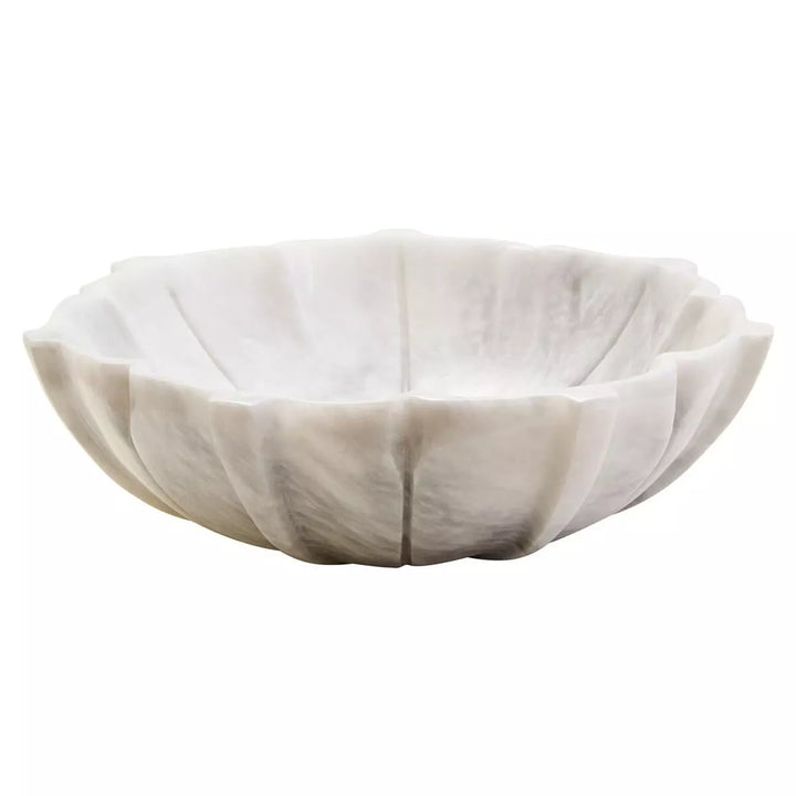 Zoro Marble Lotus Bowl - White