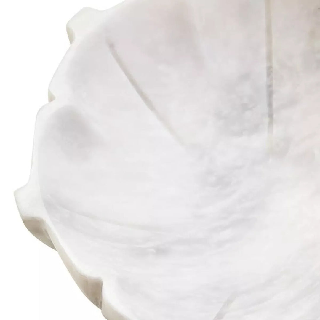 Zoro Marble Lotus Bowl - White