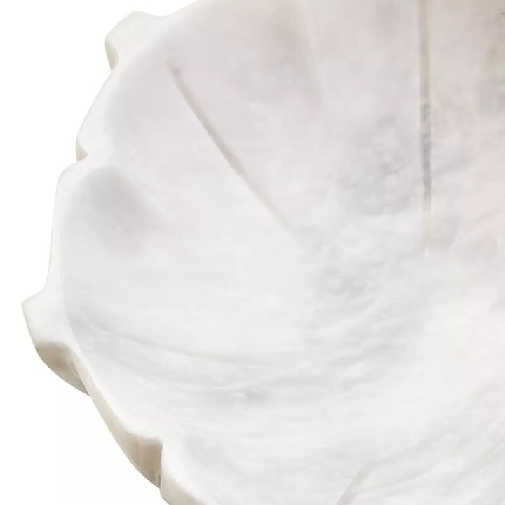 Zoro Marble Lotus Bowl - White
